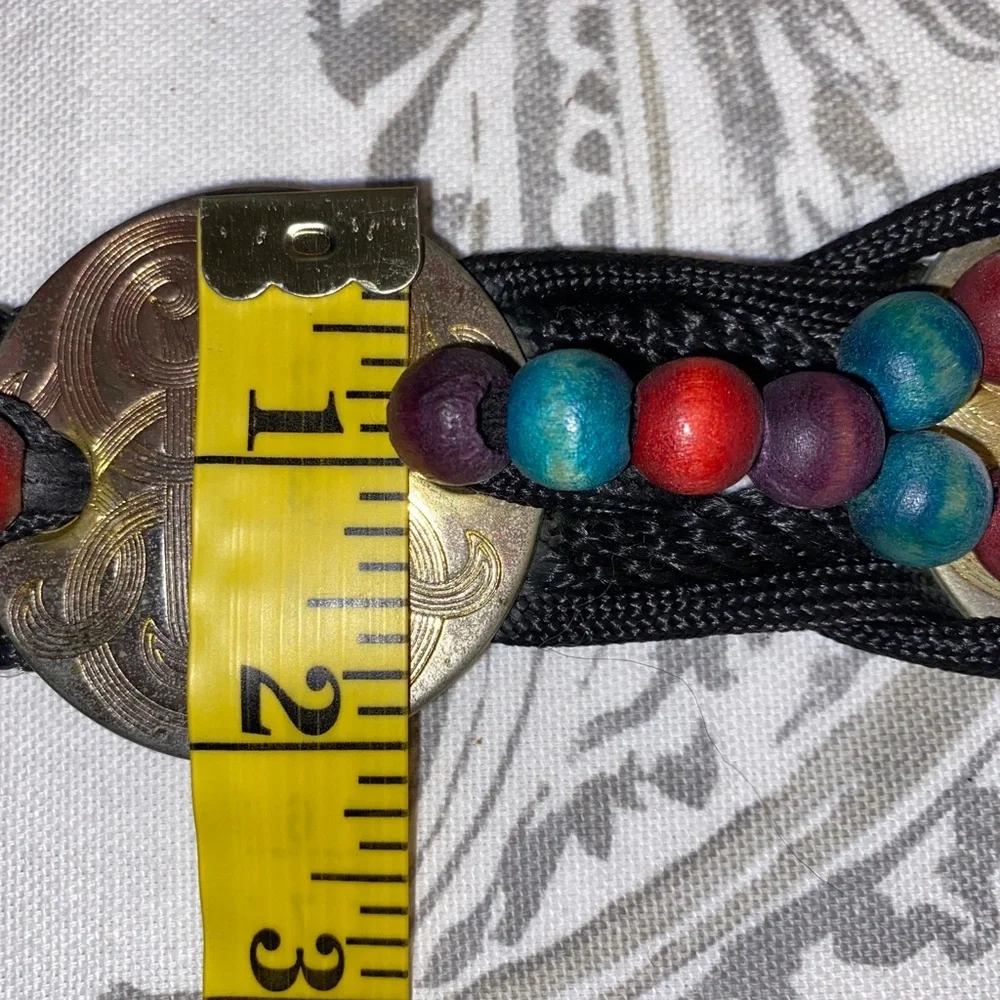 Vintage western Braided Belt With Buckle 80's - 90's Style‎ Hook Closure